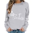 thumbnail image 6 of Wancir Christmas Sweatshirts For Women Merry Christmas Letter Graphic Printted Tops Crewneck Long Sleeve Xmas Pullover, 6 of 6