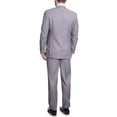 thumbnail image 5 of Raphael Men's Gray Regular Classic Fit Wool-touch Two Button Two Piece Suit, 5 of 5