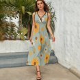 thumbnail image 5 of Vestido Largo Sin Mangas Para Mujer, Floral Traje Informal Para Cumpleaños, Verano, 5 of 5