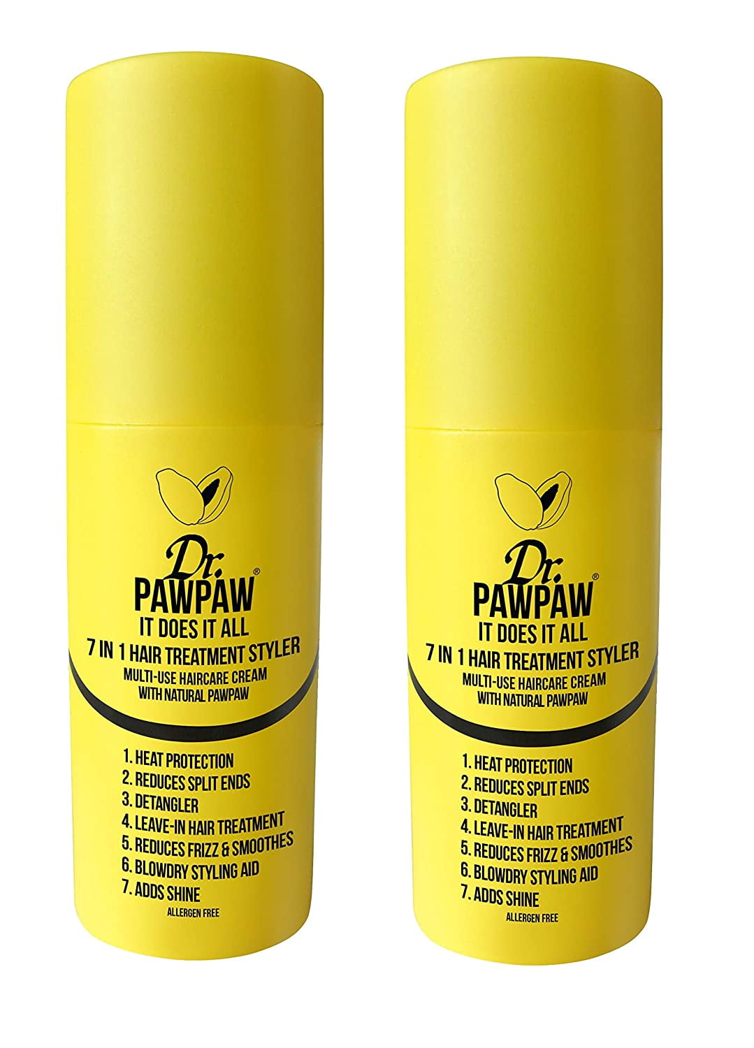 Dr. PAWPAW - It Does It All in 1 Hair Treatment Styler | Heat Protector | Leave-in Treatment | Reduces Frizz & Styling (150 ml) (2 Pack) - Walmart.com