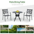 thumbnail image 6 of Outsunny 33" Patio Dining Table Round Cast Aluminium Outdoor Bistro Table with Umbrella Hole - Black, 6 of 9