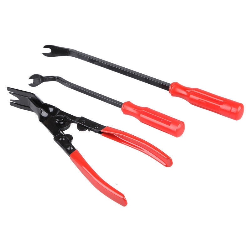 3-Piece Auto Trim & Clip Removal Pliers Set - Pry Bar Tool Kit For Car Door Panels & Dash
