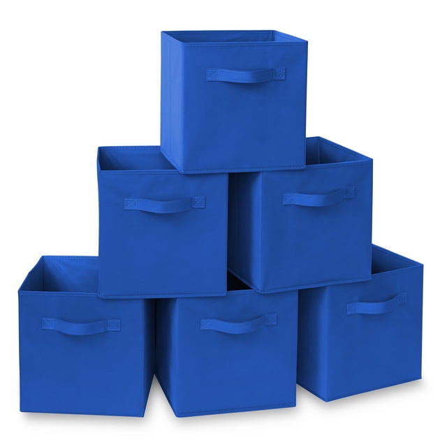 Set de 6 cubos de tela plegables Casafield, color azul