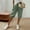 Green, variant on Women's Relaxed Fit Pants Elastic High Waisted Stretchy Solid Color Loose Fit Trousers Casual Trendy Work Pants with Pockets