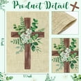 thumbnail image 2 of diyeu Spring Summer Eucalyptus Christian Cross Linen Garden Flag, Eucalyptus Leaf Flora Farmhouse Yard Decoration, Easter Patio Lawn Flag 12 x 18 Inch Double-Sided Outdoor Hanging Decor Supplies, 2 of 6