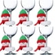 thumbnail image 1 of Copas De Vino De Navidad De 6 Uds., Decoración De Muñeco De Nieve, Alce, Papá Noel, Adornos Navideños Para La Cena De La Mesa Del Hogar Yuarrent HA044572-03, 1 of 6