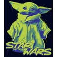 thumbnail image 2 of Men's Star Wars: The Mandalorian Grogu Green Logo Graphic Tee Navy Blue X Large, 2 of 5