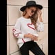 thumbnail image 4 of Suéter de San Valentín para Mujer, de Larga, con Bordado de Corazón, de Punto de Gran Tamaño, Tops. L, 4 of 10