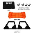 thumbnail image 2 of DNA Motoring For 200Lbs Capacity Orange Automotive Mechanic Stool with Lockable Swivel Wheels and Tool Tray, 2 of 6
