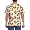 thumbnail image 3 of Bixox Men's Boho Chicken Printed Short Sleeve Skinny Athletic T-Shirt, 3 of 6