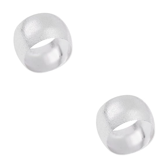 LABSERRON Plated Silver Napkin Holders Round Shape Elegant for Party Use 2Pcs