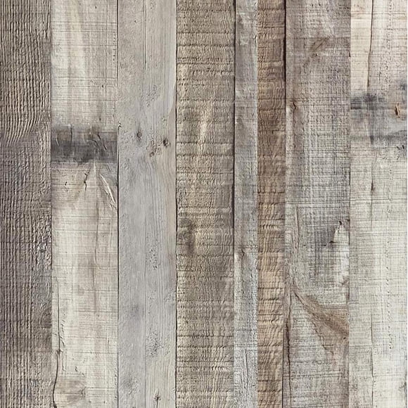Qianglive Papel Pintado De Madera Rústica Papel De Grano Imitación Stick And Peel Vintage Envejecido Recuperado Autoadhesivo Vinilo Extraíble Uso Doméstico Cubierta De Pared Shiplap Espesar 17.8 * 400