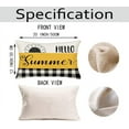 thumbnail image 5 of Hello Summer Sunflower Pillow Covers 12x20 Inch Black and White Buffalo Check Plaid Home Decor Throw Pillow Cases Yellow Floral Farmhouse Outdoor Sofa Couch Cushion Cover, 5 of 6