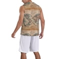 thumbnail image 5 of Easygdp The World is Hemisphere Men's Mesh Basketball Jersey Quick Drying Sleeveless Shirts Fitted Muscle Tank Tops Sport Round Neck T-Shirt - Medium, 5 of 9