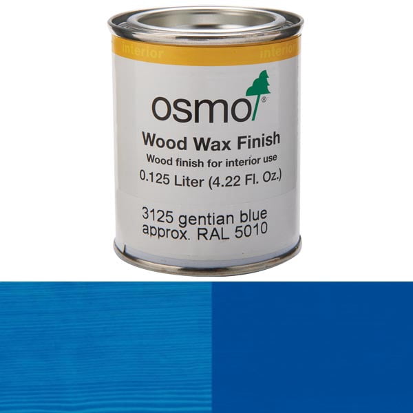 osmo Wood Wax Gentian Blue 3125 .125 Liter Interior Use