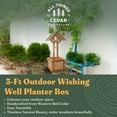 thumbnail image 2 of All Things Cedar 5-Ft Outdoor Wishing Well Planter Box for Flowers and Plants, 2 of 8