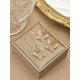 thumbnail image 2 of Juego de Joyas Mariposa Rosa con Perlas y Circonita, Collar y Aretes, 2 of 3