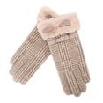 thumbnail image 3 of Guantes térmicos de invierno para mujer Guantes cálidos con pantalla táctil para mujeres y niñas de invierno: talla inconfundible Caqui, 3 of 8