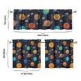thumbnail image 3 of Kitchen Curtains 24 Inch Short - 3 Panel Set, Rod Pocket Window Curtain, 100% Polyester for Farmhouse, Cafe, Kitchen, Living Room, Bedroom, Galaxy & Space-Themed Design, Easy Wash, 3 of 3