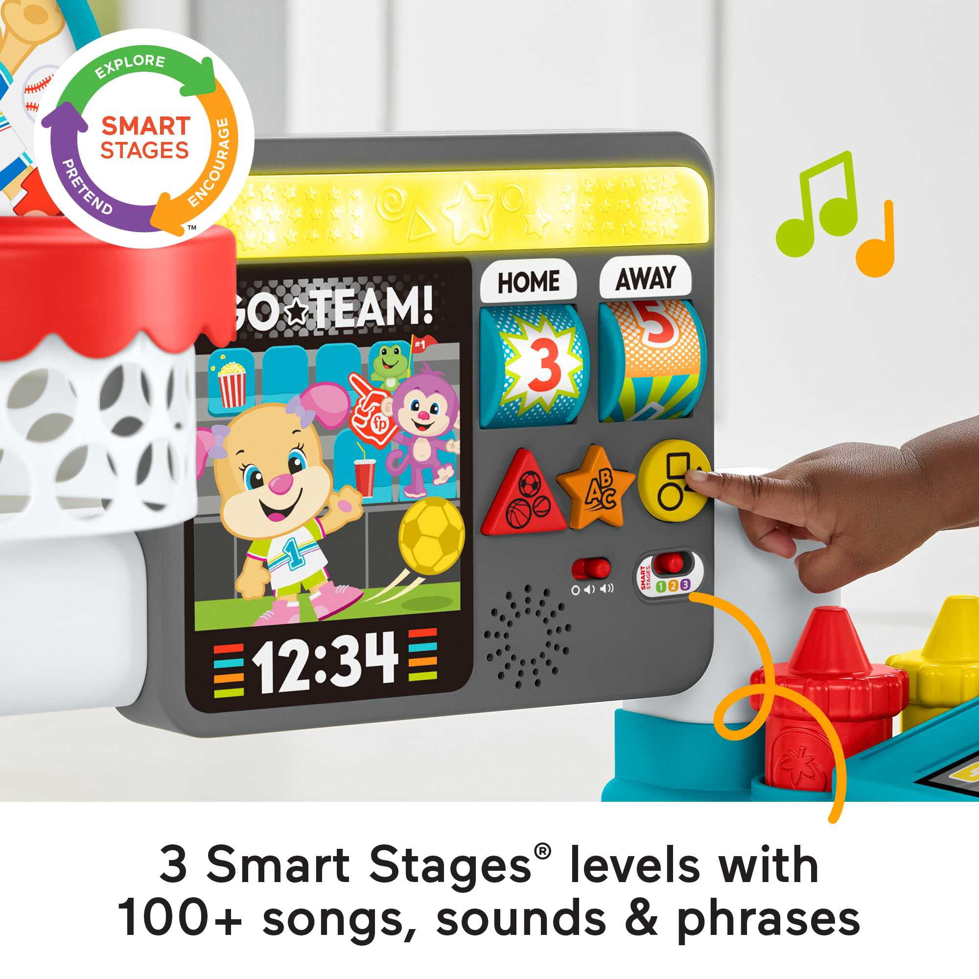 Fisher-Price Laugh & Learn 4-in-1 Game Experience Sports Activity Center & Toddler Learning Toy