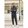thumbnail image 5 of COOFANDY Men's 2 Piece Sweatsuits Quarter Zip Athletic Polo Tracksuit Casual Running Jogging Sport Suit Sets, 5 of 6