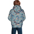 thumbnail image 2 of KLL Unisex Kids Boys Girls Hooded Pocket Pullover Hoodies-Underwater Animals and Flowers, 2 of 6