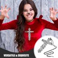 thumbnail image 3 of Collar con colgante de cruz, collar religioso unisex, accesorio de cruz para cosplay de Halloween, 3 of 6