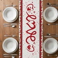 thumbnail image 6 of Valentine's Day Table Runner - 70 Inch Long, Kitchen Dining Table Runner Dresser Scarves, Roses Love Heart Gnomes Romantic Farmhouse Decor for Coffee Tables Wedding Party Banquet, 6 of 8