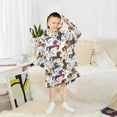 thumbnail image 6 of FORMRS Wearable Blanket Hoodie with Sleeves for Kids Cozy Flannel Sweatshirt, Rainbow Stars Pattern, 6 of 7
