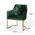 thumbnail image 5 of Noble House Mirren Contemporary Fabric Club Chair, Green, 5 of 8