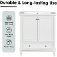 thumbnail image 3 of JERFIT 30 inch Freestanding Bathroom Vanity Base Only in White, Modern Storage Cabinet with 2 Doors, 1 Drawer, Adjustable Shelf for Undermount or Drop-in Sink, 3 of 8
