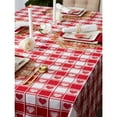 thumbnail image 5 of DII Hearts Woven Check Tablecloth, 52"x52", 100% Cotton, 5 of 8