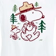 thumbnail image 3 of Peanuts - Snoopy and Woodstock Hiking - Women's Short Sleeve Graphic T-Shirt, 3 of 6
