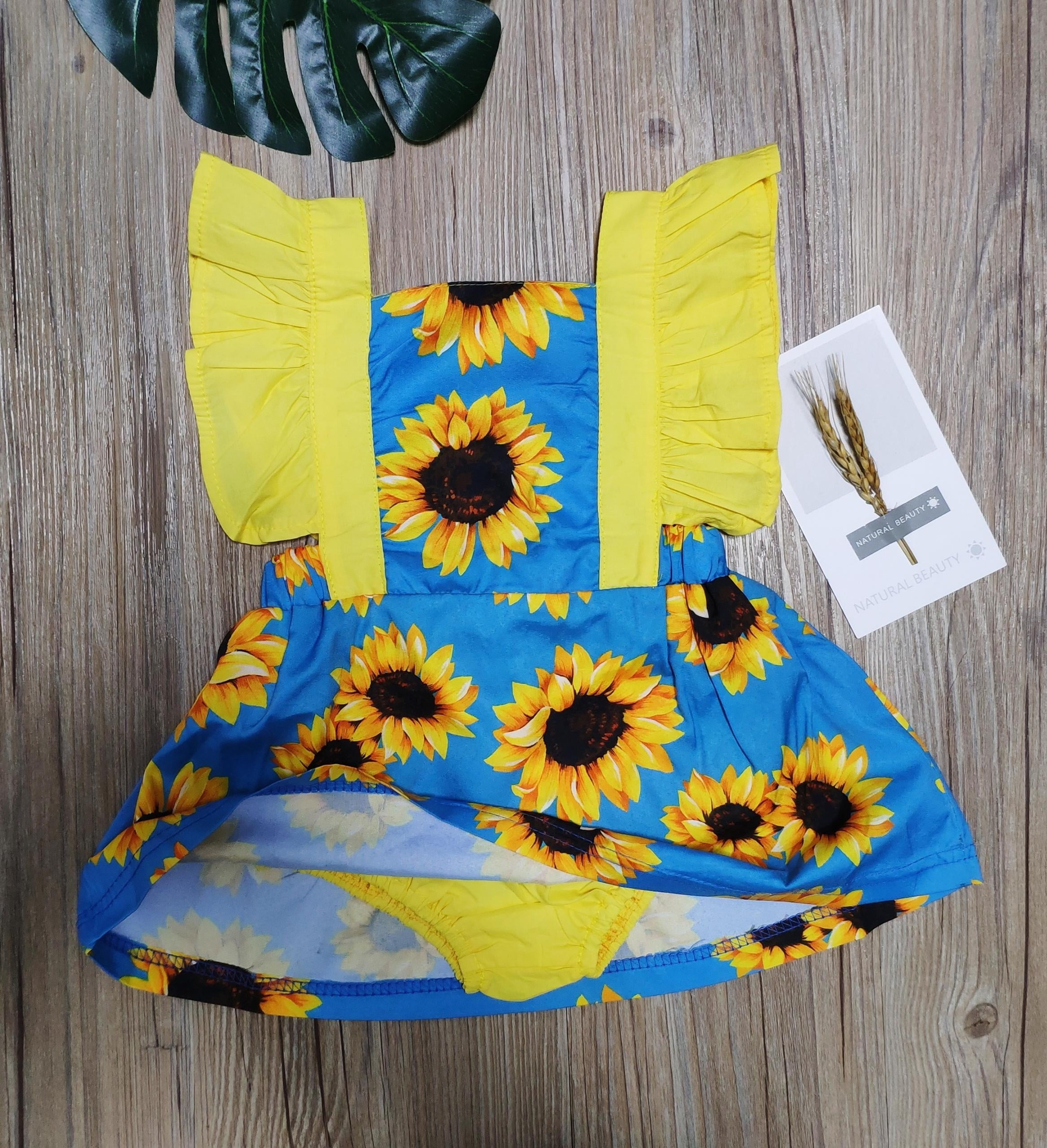 baby girl sunflower onesie