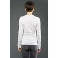 thumbnail image 2 of Blanks+ 5.3oz Women’s Fine Jersey Long Sleeve Shirt, S-2XL, Black, White, Ultra Soft Cotton Blend, 2 of 3