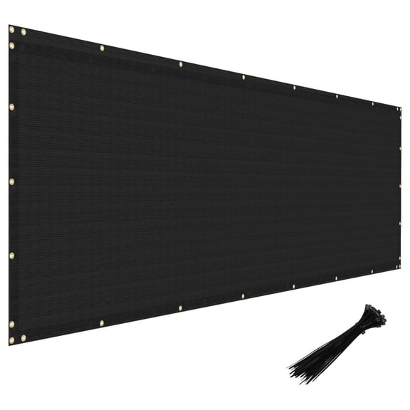 Privacy Fence Screen 5' x 20' Heavy Duty Windscreen Fencing Mesh Fabric Shade Net Cover for Outdoor Wall Garden Yard Pool Deck, Black