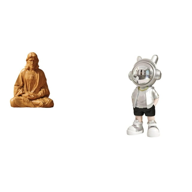 Estatua del Corazón de Jesús, figura católica, figura de Jesús, obra de arte, figura de escritorio de resina, estatua de , arte mode