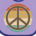 thumbnail image 4 of Inktastic Retro Peace Sign Sunset Boys or Girls Baby Bib, 4 of 4