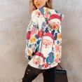 thumbnail image 4 of Hoodies for Women Oversized Winter Plush Cute Sweatshirts Pullover Trendy Fall Winter Clothes with Christmas Print for Comfortable Seasonal Wear,Blue,S, 4 of 6