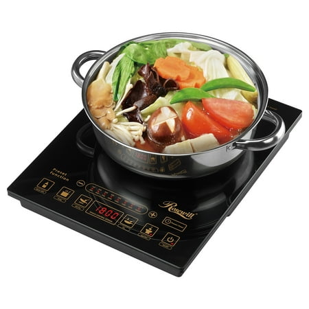 Rosewill Portable Induction Cooker Electric Hot Plate Includes 3.5Qt Stainless Steel Pot (Best Pots For Electric Cooktop)