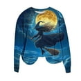 thumbnail image 6 of DOSUKRAI Womens Sweatshirt Halloween Graphic Sweatshirts Long Sleeve Crew Neck Pullover Fall Lightweight Sweater Tops 2025 Multicolor,S, 6 of 6