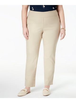 Charter Club Womens Tummy-Control Pull-On Pants (18, Bright White)