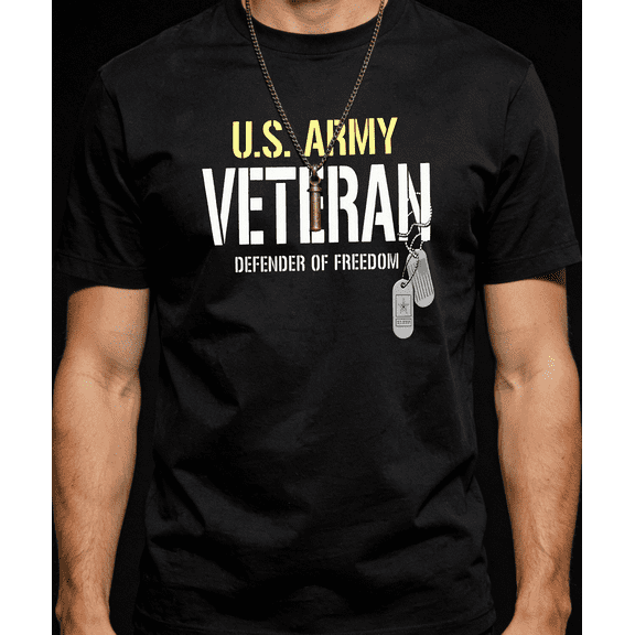 Men's Women's US Army Veteran Defender of Freedom T-Shirt S-5XL