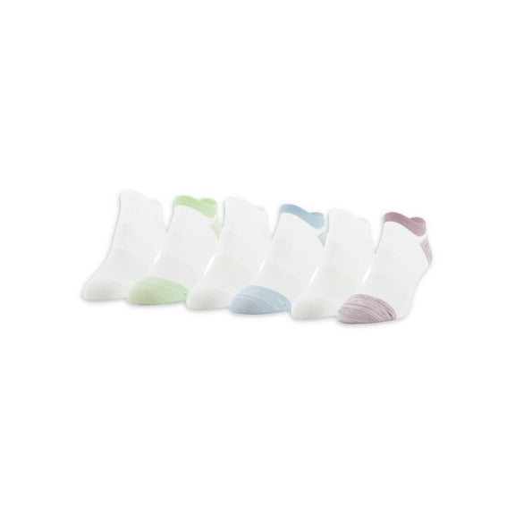 Peds Women's Nylon No Show Sock, 6 Pack