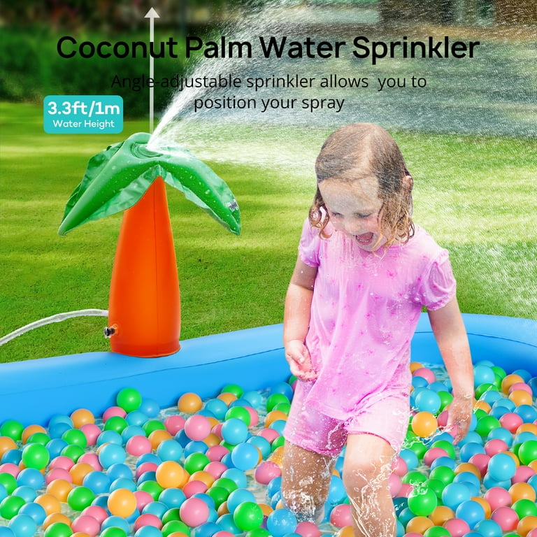 Sable Inflatable Pool 95 x 75 x 40in Rectangular Swimming Pool for Toddlers Kids Family Above Ground Backyard Outdoor