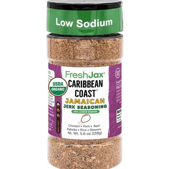FreshJax Organic Caribbean Jerk Seasoning, 5.6 oz – Jamaican Spice Blend Dry Rub