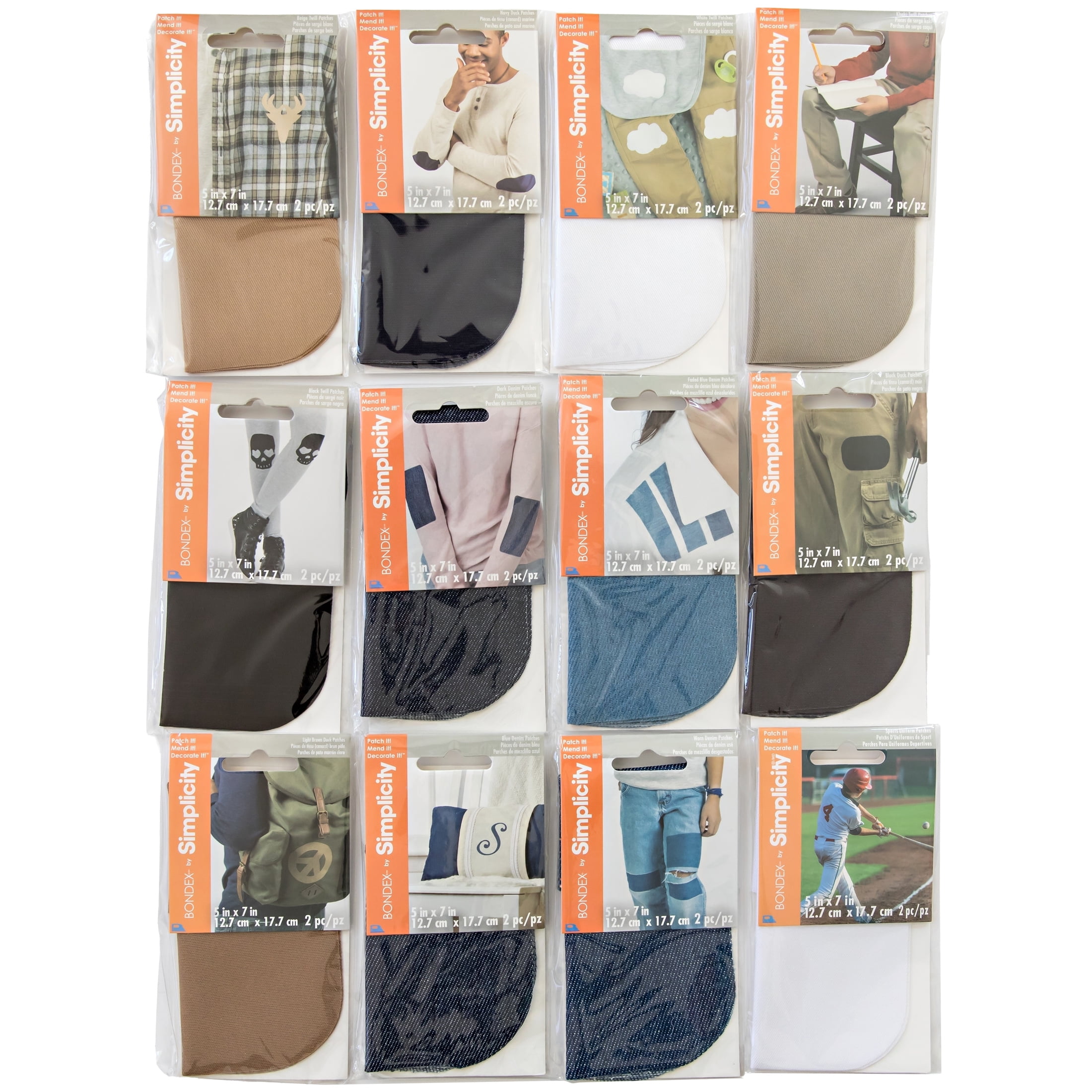 Bondex White 5"x7" Sport Uniform Patches, 2 Pieces