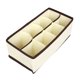 thumbnail image 2 of Caja plegable para guardar ropa interior, sujetadores, calcetines, horquillas, anillos y organizador de dormitorio. 8 cuadrícula, 2 of 7