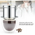 thumbnail image 2 of CATPAN Vietnamese Coffee Filter, Coffee Maker Dripper Filter Coffee Maker Indian Vietnamese Stainless Steel Drip Pot Portable Press Cup Manual Infuser for Office Home Kitchen Camping(silver), 2 of 10