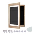 thumbnail image 1 of Luzkey 8K Kids Art Display Frame Wall Hanging Multifunctional for Paintings Accessory with Acrylic Panel Picture Frame Front Opening Wood Color Frame, 1 of 8